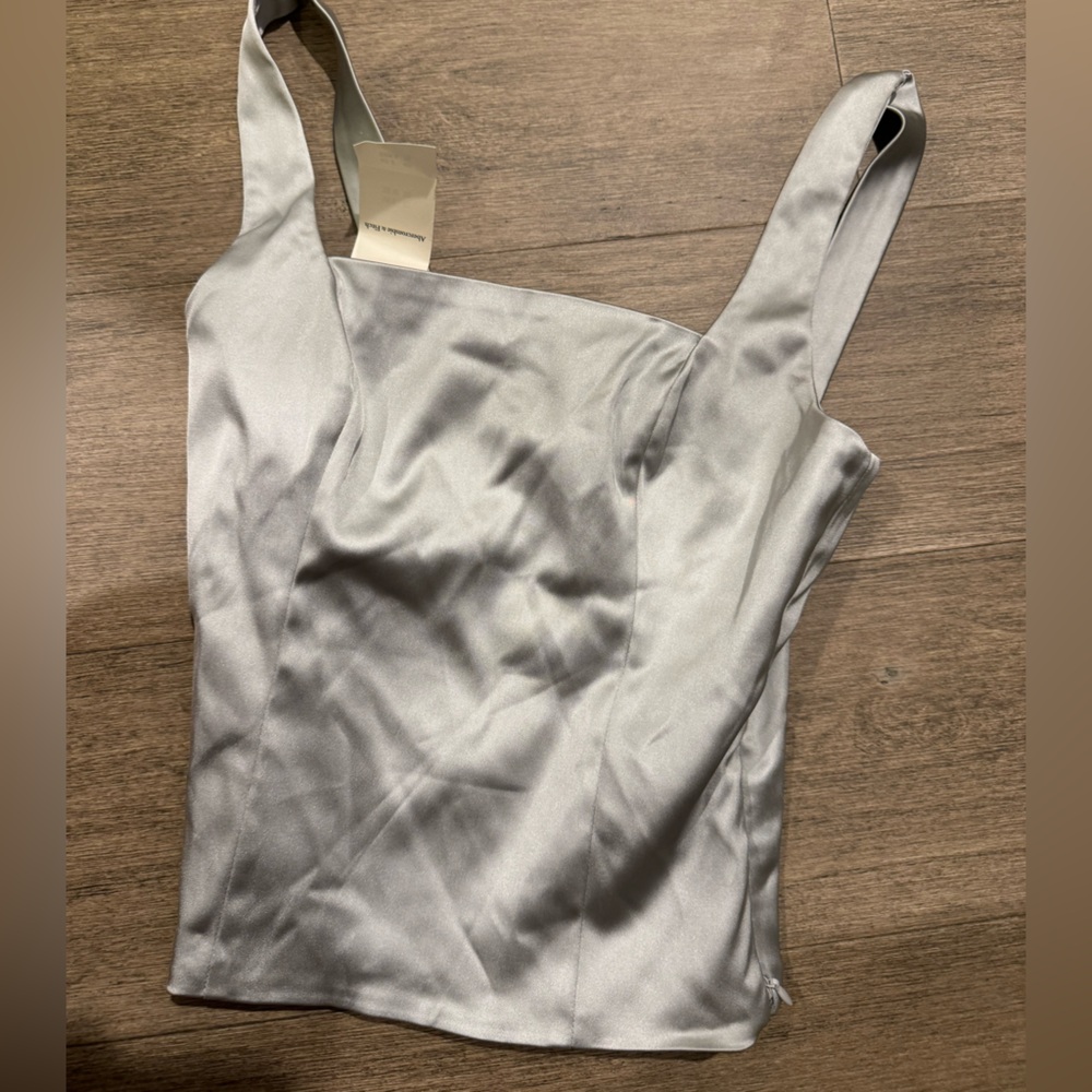 XS Abercrombie and Fitch Silver crop top